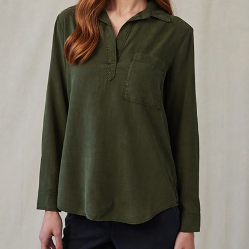 Bella Dahl Olive Green  Shirt